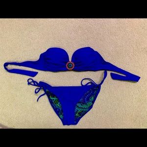 NEW!! Amazing blue bikini with jewels
